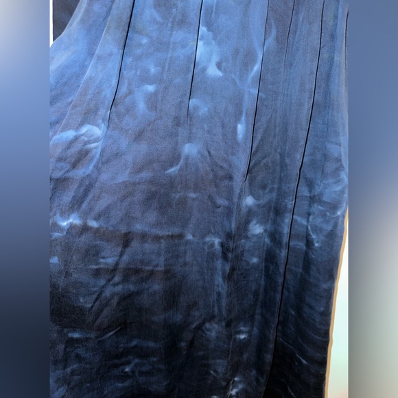 Cloth Stone Ombre Blue Brown Perla Tie-Dye Belted Kimono Maxi Dress - Picture 10 of 11